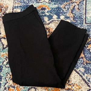 Theory Classic Black Ponte Knit Cropped Pants